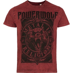 Powerwolf Metal Circle Tričko červená - RockTime.cz