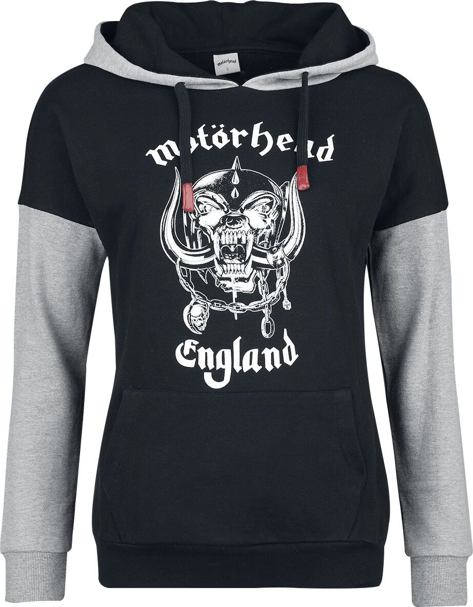 Motörhead England Dámská mikina s kapucí skvrnitá černá / šedá - RockTime.cz