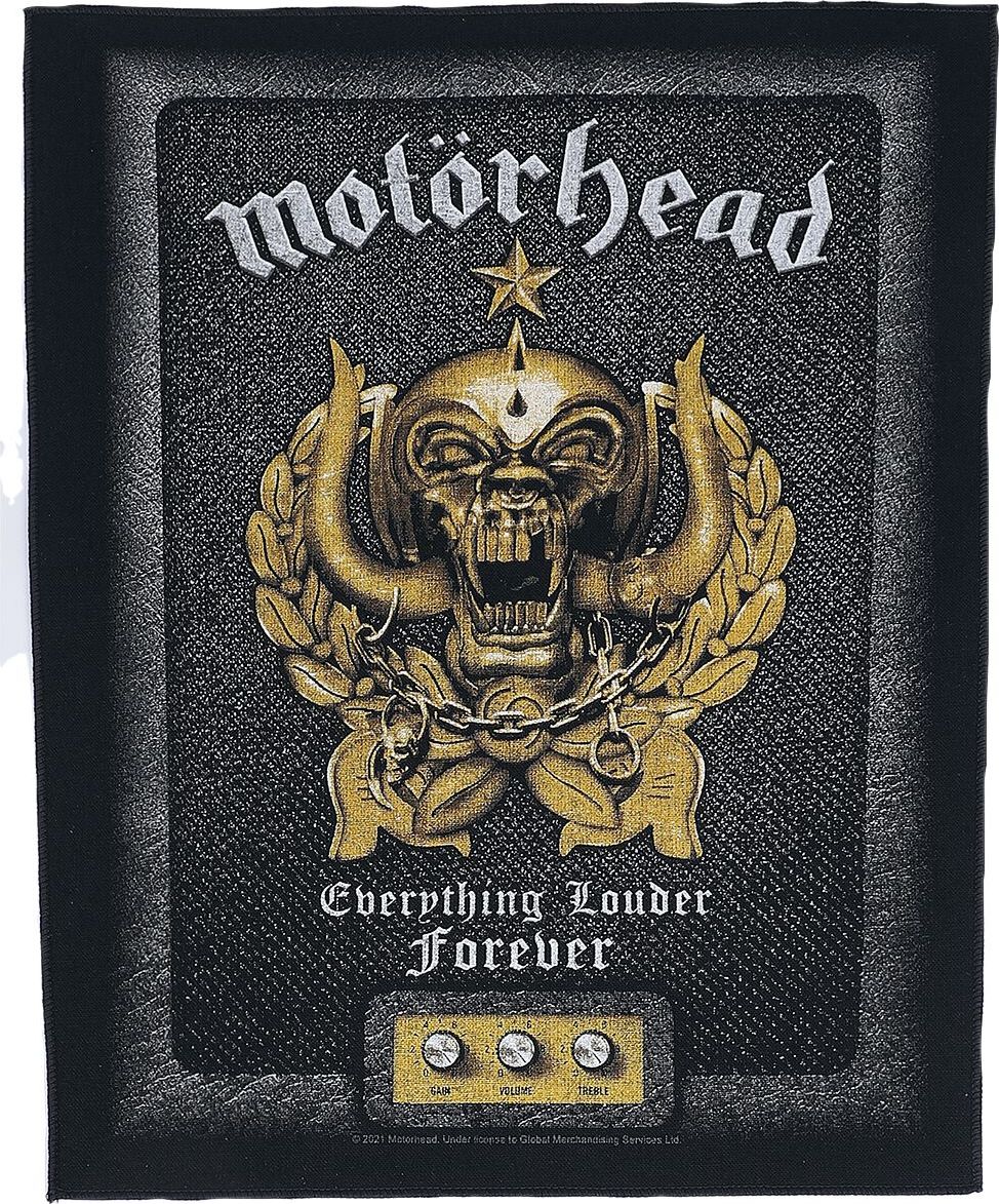 Motörhead Everything Louder Forever nášivka na záda cerná/zlatá - RockTime.cz