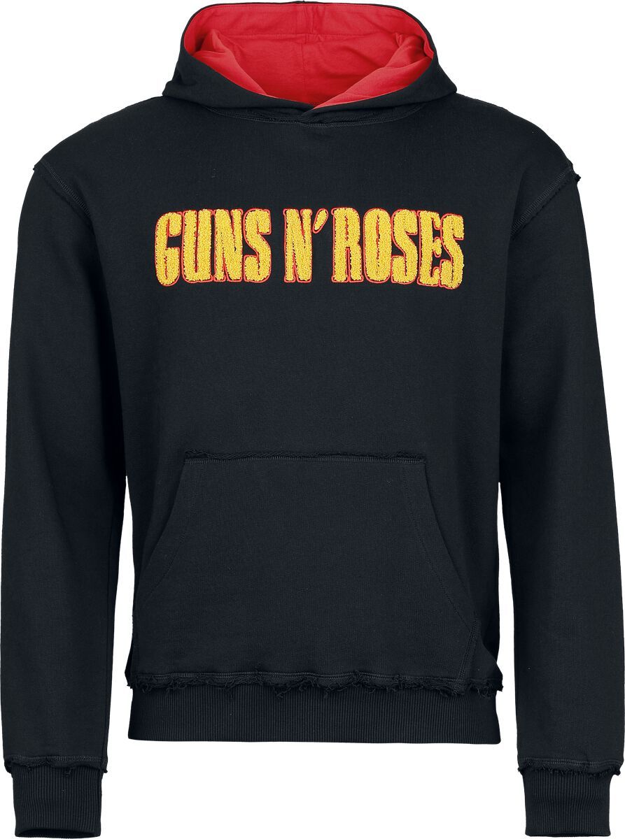 Guns N' Roses Logo Mikina s kapucí cerná/cervená - RockTime.cz