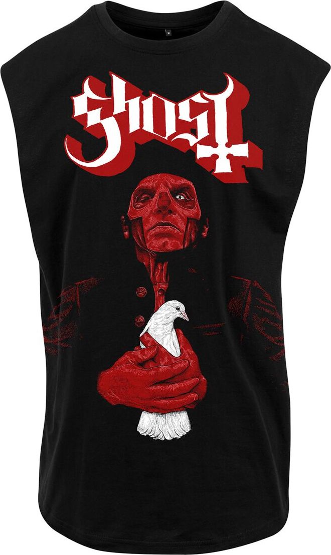 Ghost Dove Red Logo Tank top černá - RockTime.cz