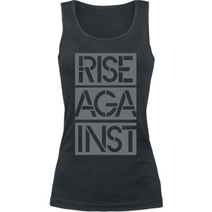Rise Against Stacked Ghost Notes Stencil Dámský top černá