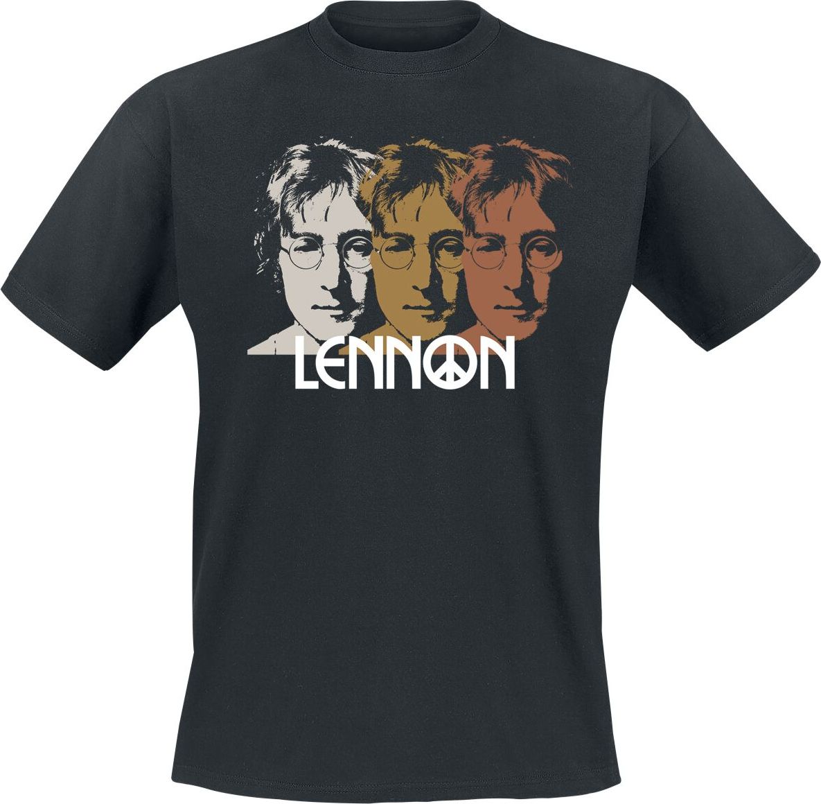 John Lennon 3Peat Tričko černá - RockTime.cz John Lennon 3Peat Tričko černá - RockTime.cz