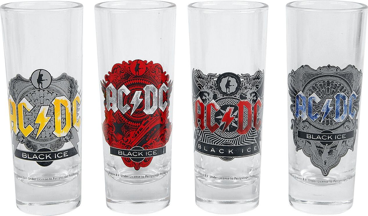 AC/DC Black Ice sada sklenicek transparentní - RockTime.cz