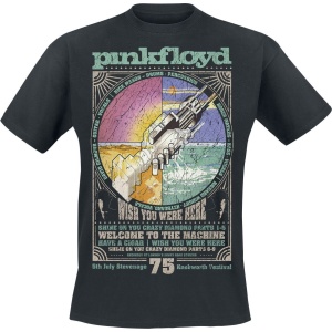 Pink Floyd WYWH Tracklist Tričko černá