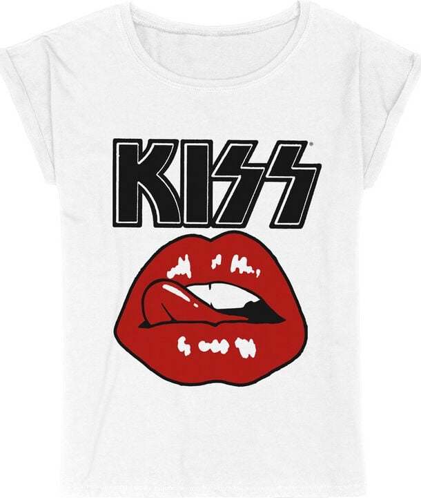 Kiss Lips Dámské tričko bílá - RockTime.cz Kiss Lips Dámské tričko bílá - RockTime.cz