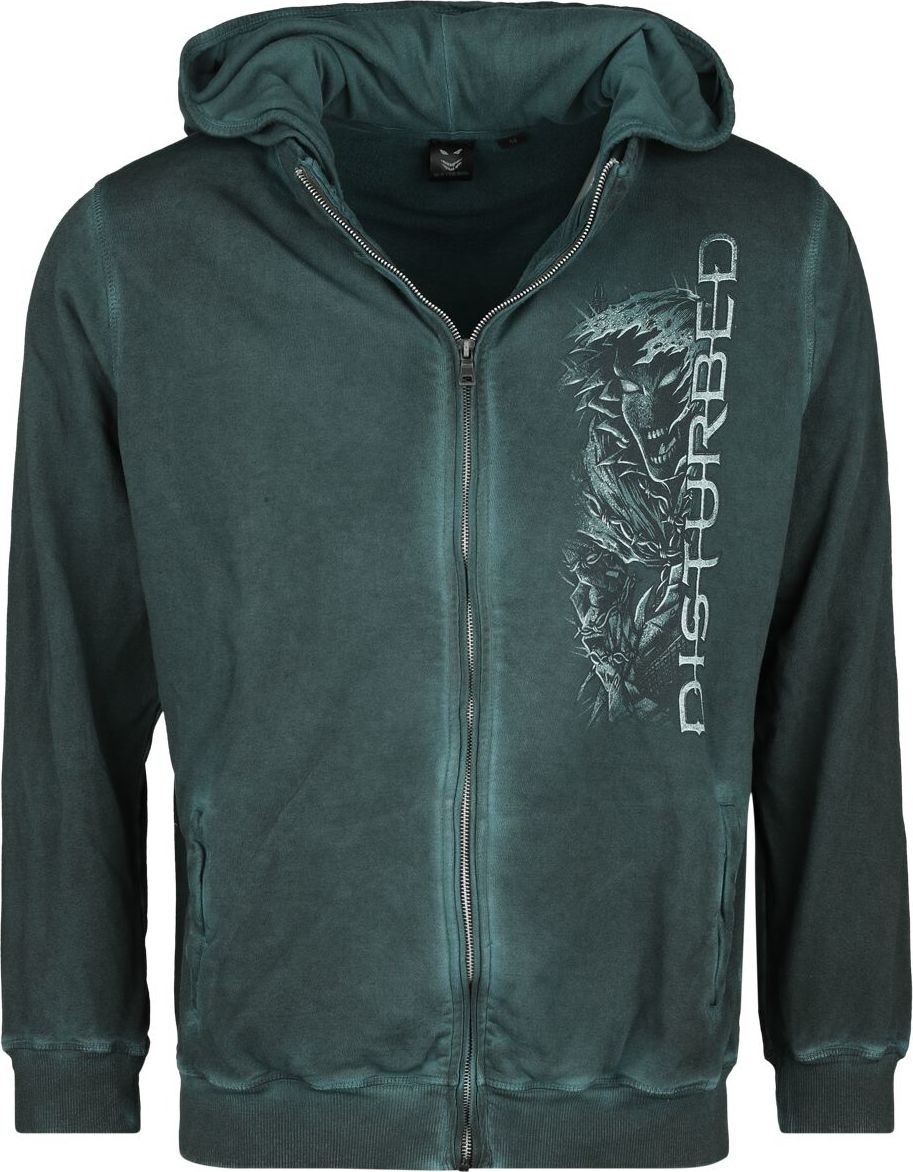 Disturbed Guitar Mikina s kapucí na zip petrolejová - RockTime.cz Disturbed Guitar Mikina s kapucí na zip petrolejová - RockTime.cz