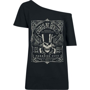 Guns N' Roses Paradise City Label Dámské tričko černá - RockTime.cz