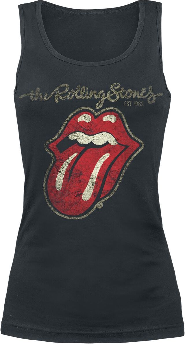 The Rolling Stones Plastered Tongue Dámský top černá - RockTime.cz