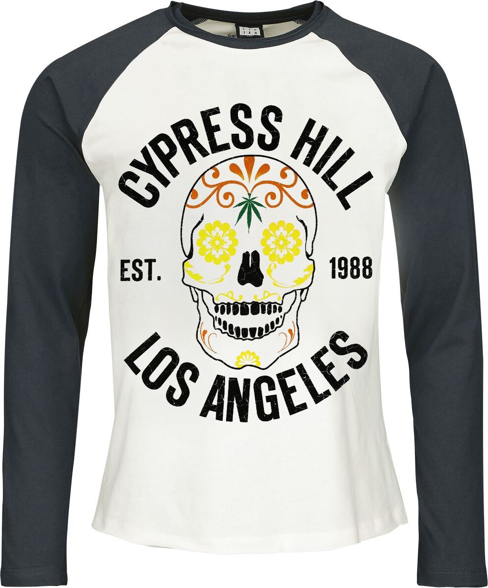 Cypress Hill Amplified Collection - Floral Skull Baseball tričko s dlouhým rukávem vícebarevný - RockTime.cz