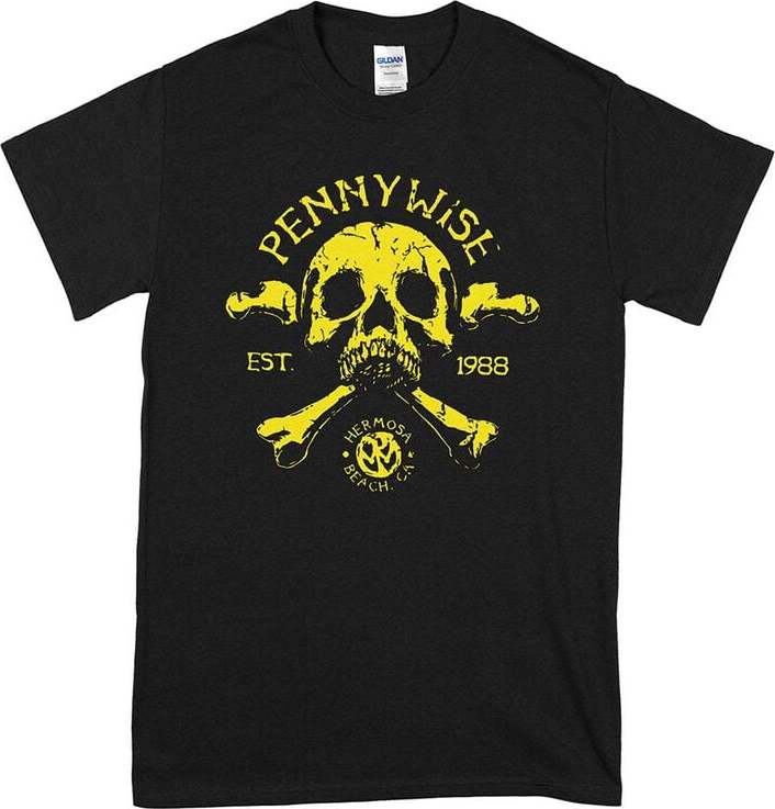 Pennywise Crossbones Skull Tričko černá - RockTime.cz Pennywise Crossbones Skull Tričko černá - RockTime.cz