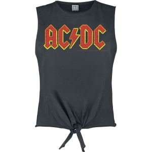 AC/DC Amplified Collection - Logo Dámský top charcoal - RockTime.cz