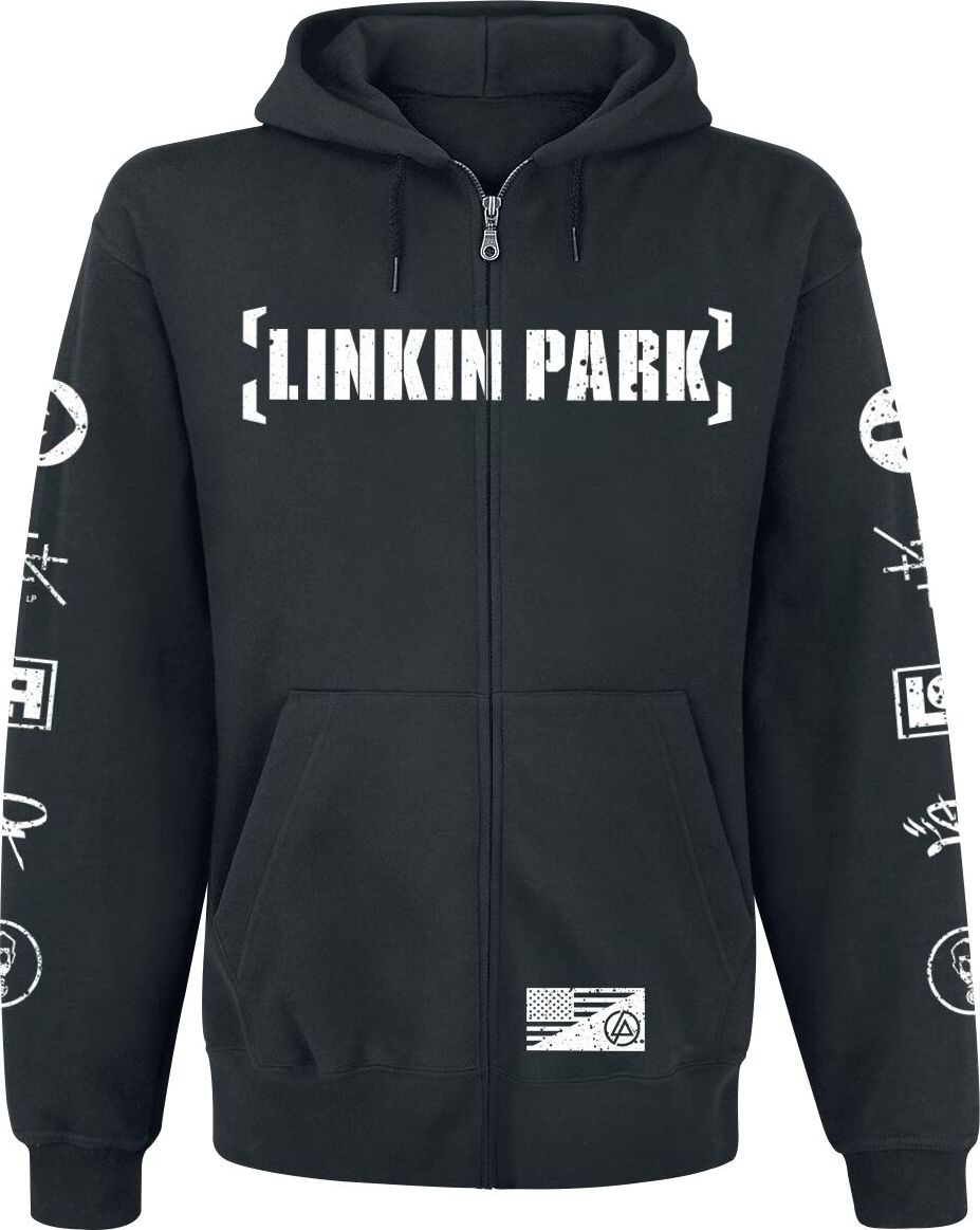 Linkin Park Graffiti Mikina s kapucí na zip černá - RockTime.cz