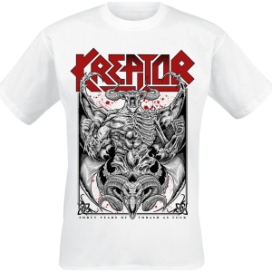 Kreator 40 Years Of Thrash Tričko bílá - RockTime.cz