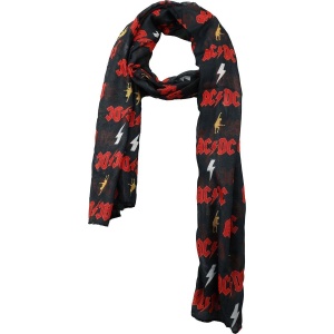 AC/DC Logo Šátek/šála cerná/cervená