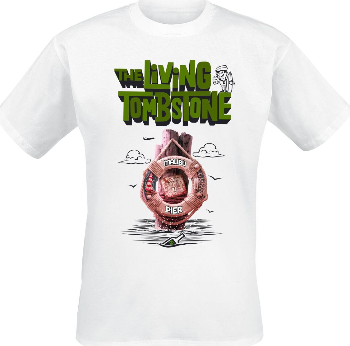 The Living Tombstone Malibu Pier Tričko bílá - RockTime.cz