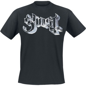Ghost Oxidized Silver Logo Tričko černá - RockTime.cz