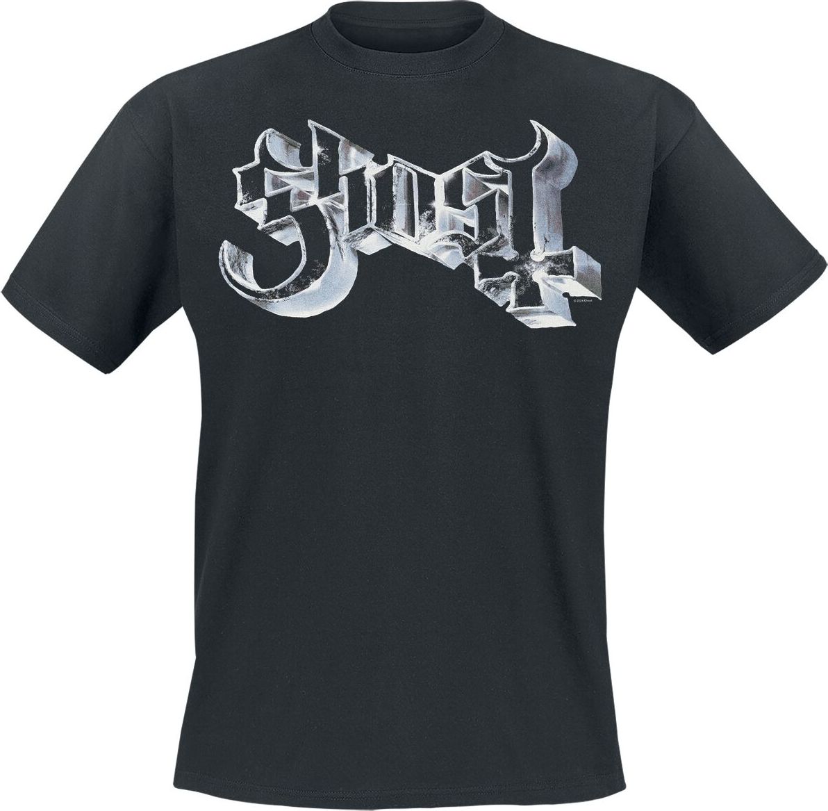 Ghost Oxidized Silver Logo Tričko černá - RockTime.cz