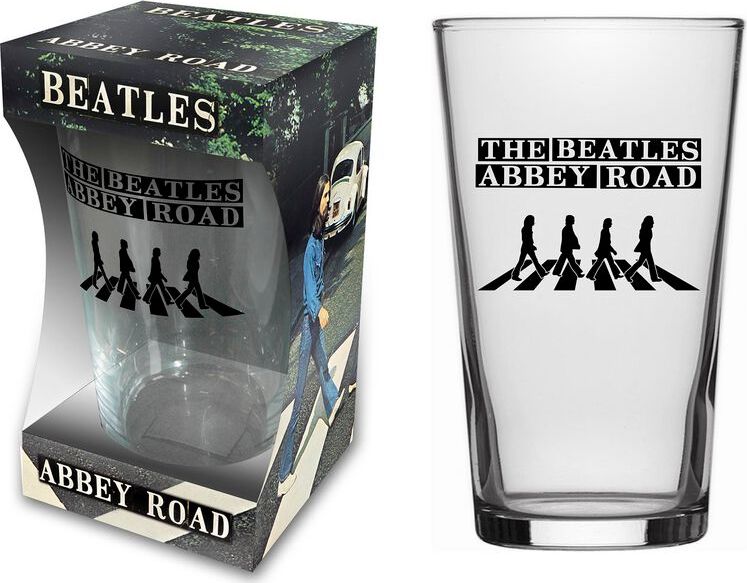 The Beatles Abbey Road pivní sklenice transparentní - RockTime.cz