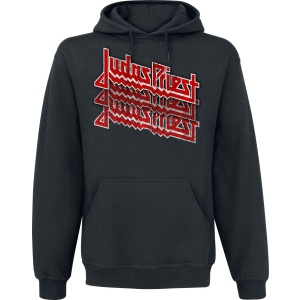 Judas Priest Fading Repeat Logo Mikina s kapucí černá