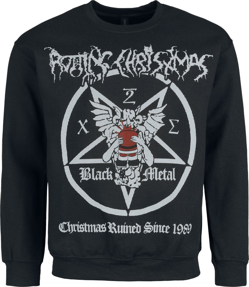 Rotting Christ Holiday Sweater - Christmas Ruined Since 1989 Mikina černá - RockTime.cz