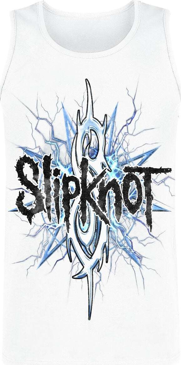 Slipknot Electric Blue Tank top bílá - RockTime.cz Slipknot Electric Blue Tank top bílá - RockTime.cz