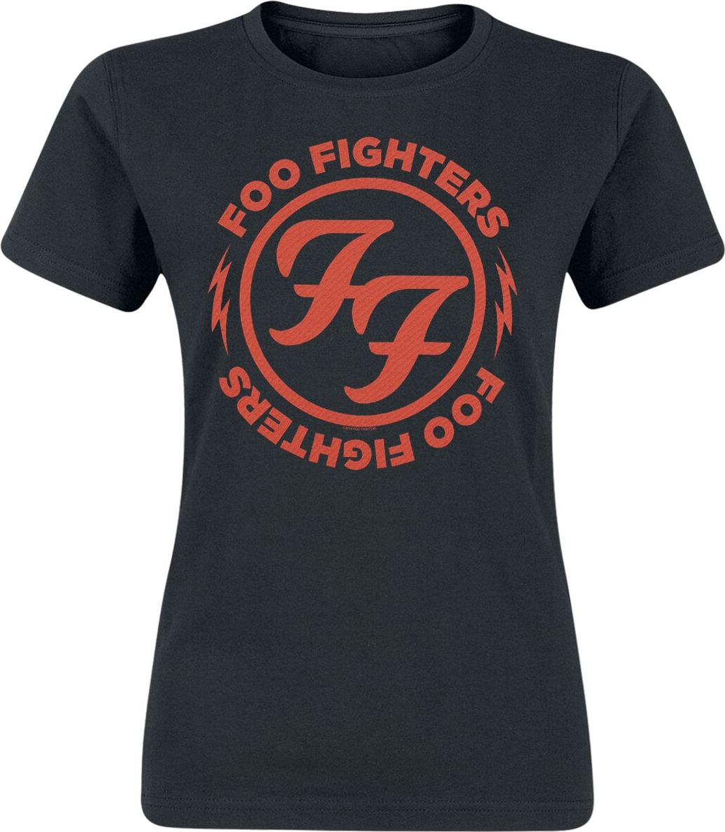 Foo Fighters Logo Red Circle Dámské tričko černá - RockTime.cz Foo Fighters Logo Red Circle Dámské tričko černá - RockTime.cz