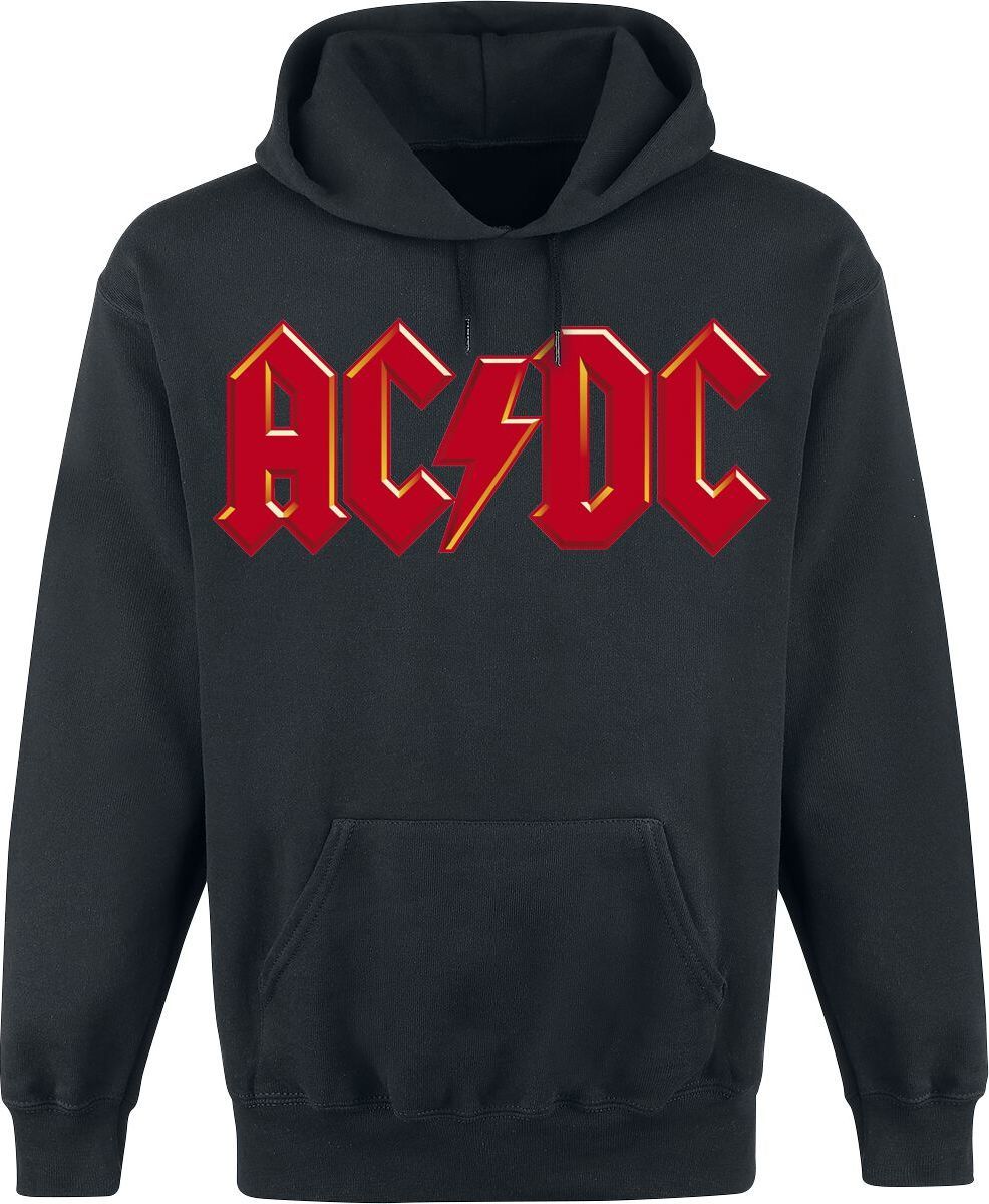 AC/DC Red Logo Mikina s kapucí černá - RockTime.cz