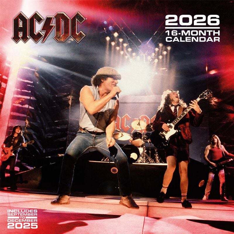 AC/DC Wandkalender 2026 Nástenný kalendář vícebarevný - RockTime.cz