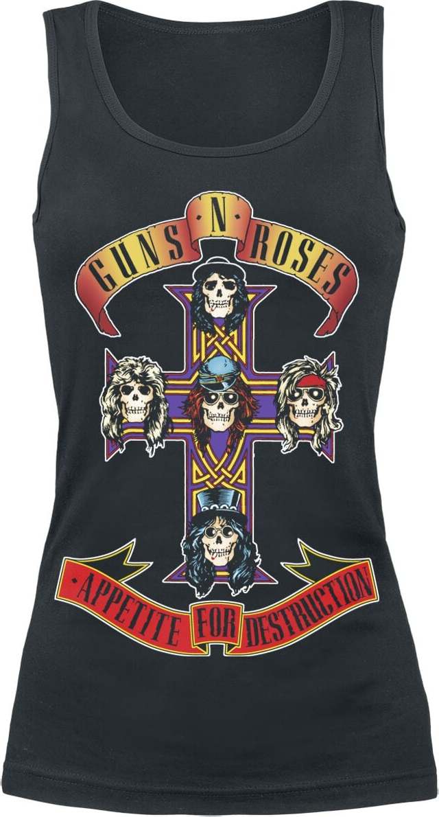 Guns N' Roses Appetite For Destruction Dámský top černá - RockTime.cz