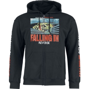Falling In Reverse Walking Dead Mikina s kapucí na zip černá