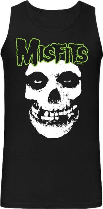 Misfits Green Skull Tank top černá - RockTime.cz