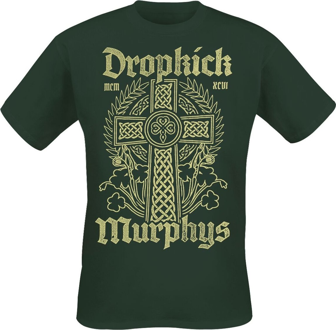 Dropkick Murphys Celtic Cross Tričko zelená - RockTime.cz
