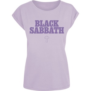 Black Sabbath Typo Cross Dámské tričko šeríková