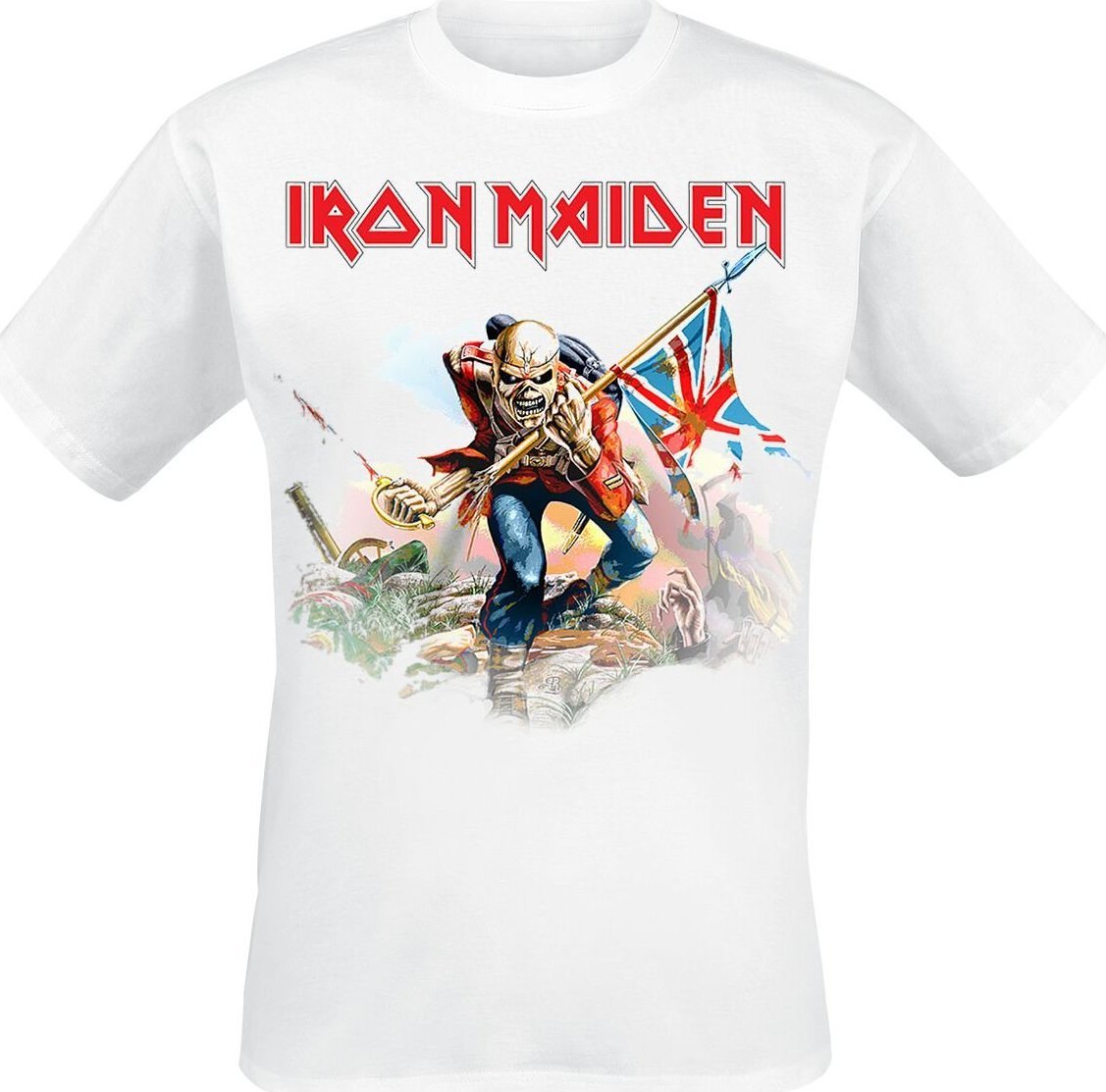 Iron Maiden Trooper On White Tričko bílá - RockTime.cz Iron Maiden Trooper On White Tričko bílá - RockTime.cz