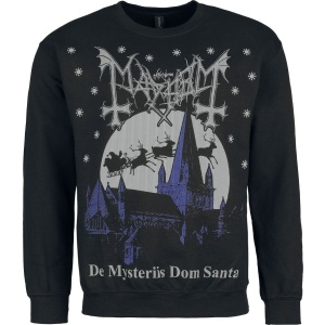 Mayhem Holiday Sweater - De Mysteriis Dom Santa Mikina černá