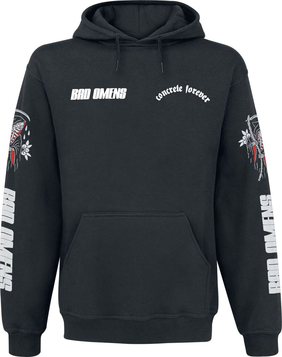 Bad Omens Reaper With Flowers Mikina s kapucí černá - RockTime.cz