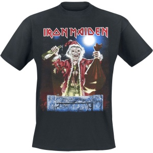 Iron Maiden No Prayer For Christmas Tričko černá