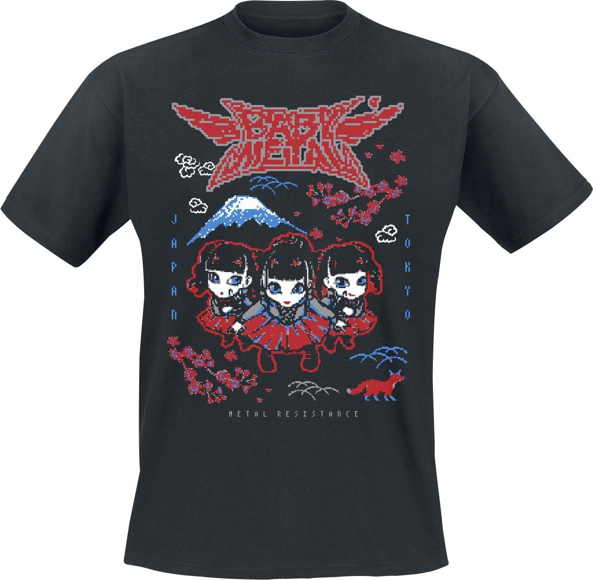 Babymetal Pixel Tokyo Tričko černá - RockTime.cz Babymetal Pixel Tokyo Tričko černá - RockTime.cz