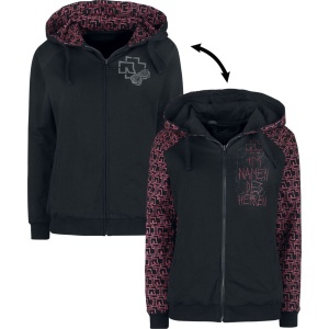 Rammstein Dámská mikina s kapucí na zip cerná/cervená