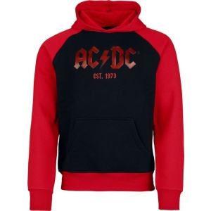 AC/DC Logo Mikina s kapucí cerná/cervená - RockTime.cz
