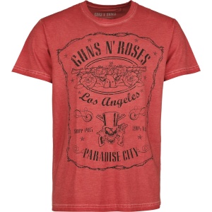 Guns N' Roses Paradise City Label Tričko červená - RockTime.cz