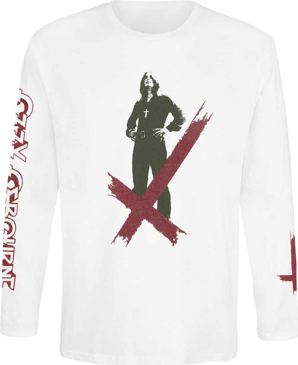 Ozzy Osbourne Crosses Tričko s dlouhým rukávem bílá - RockTime.cz