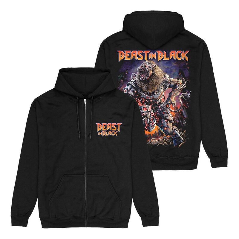 Beast In Black Cyber Apocalypse Mikina s kapucí na zip černá - RockTime.cz