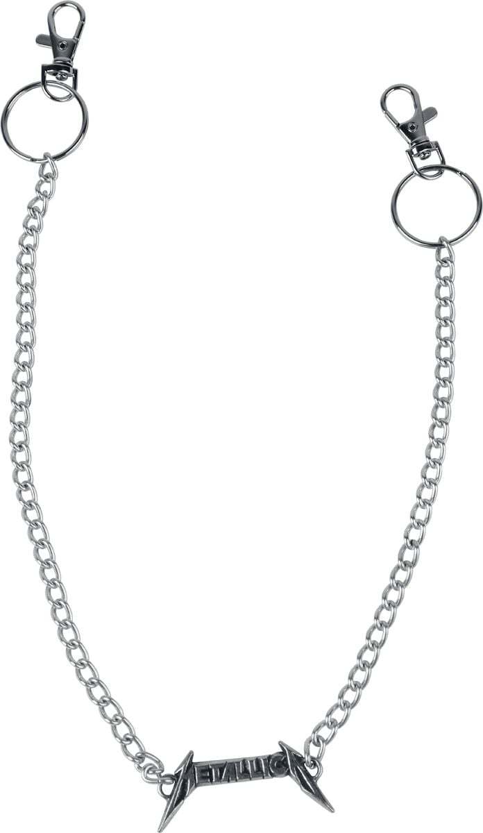 Metallica Logo Řetízek na peněženku stríbrná - RockTime.cz