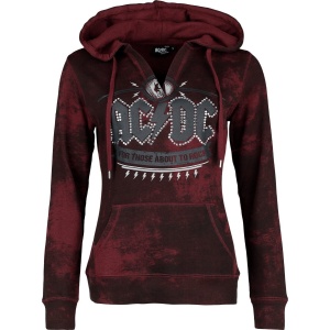 AC/DC EMP Signature Collection Dámská mikina s kapucí tmavě červená