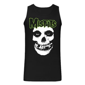 Misfits Green Skull Tank top černá - RockTime.cz