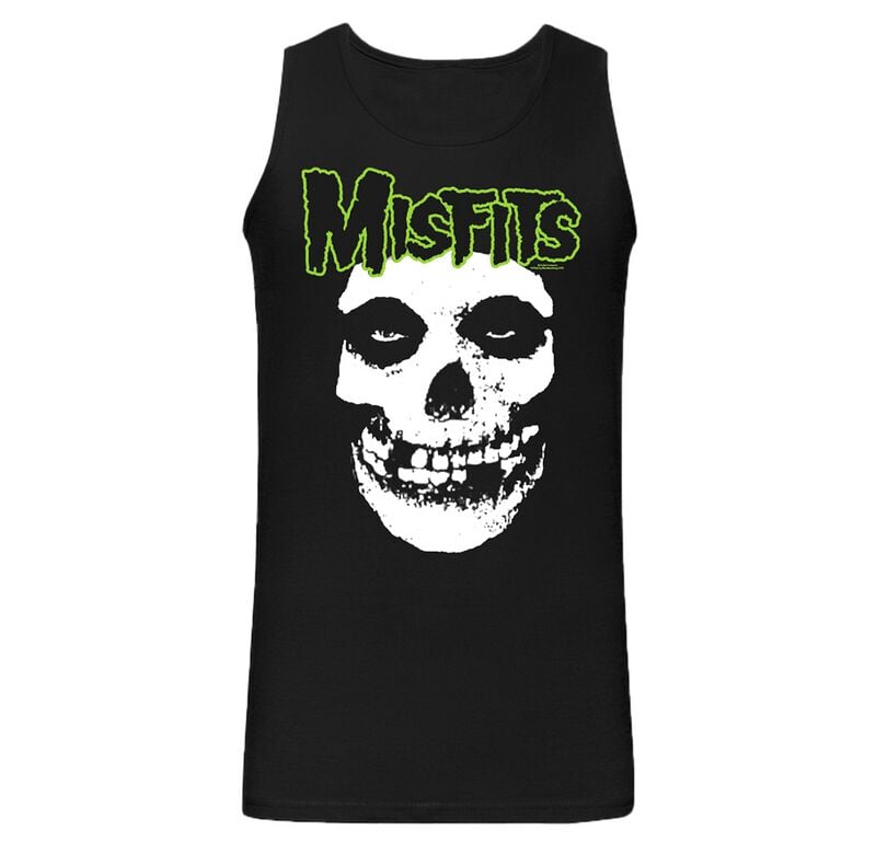 Misfits Green Skull Tank top černá - RockTime.cz Misfits Green Skull Tank top černá - RockTime.cz