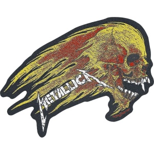 Metallica Flaming Skull nášivka vícebarevný