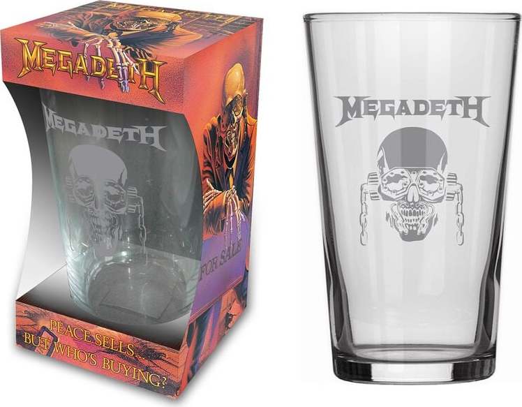 Megadeth Peace Sells pivní sklenice transparentní - RockTime.cz